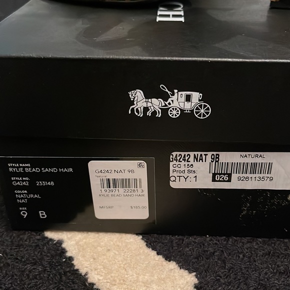 Coach Rylie Beaded Haircalf leopard Sandals❤️❤️ only wore once - Picture 3 of 3